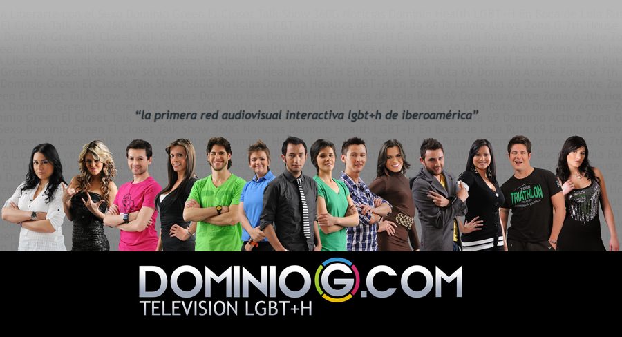 Elenco de Dominio G, el primer canal de televisión por internet LGBT+H de Colombia, fundado y dirigido por Geo Aragón